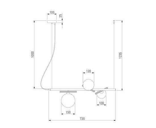 Подвесная люстра Eurosvet Salut 50382/3 латунь, изображение 3