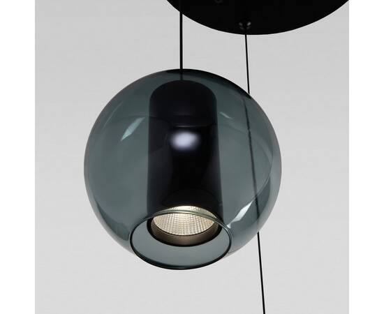 Подвесная светодиодная люстра Eurosvet Cobble 50258/3 LED дымчатый/бирюзовый, изображение 2