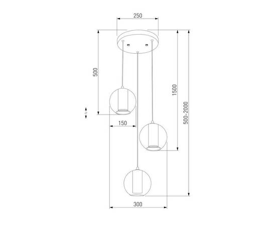 Подвесная светодиодная люстра Eurosvet Cobble 50258/3 LED дымчатый/бирюзовый, изображение 4