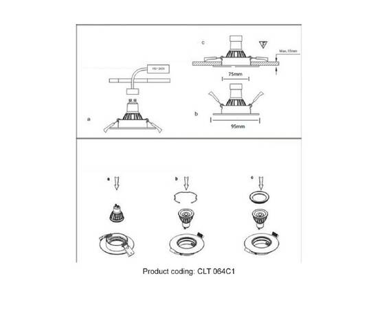 Встраиваемый светильник Crystal Lux CLT 064C1 BL, изображение 3