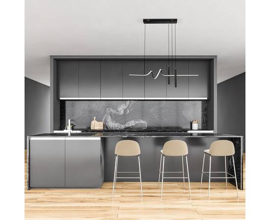 Подвесной светодиодный светильник Eurosvet Brace 90267/2 черный, изображение 3