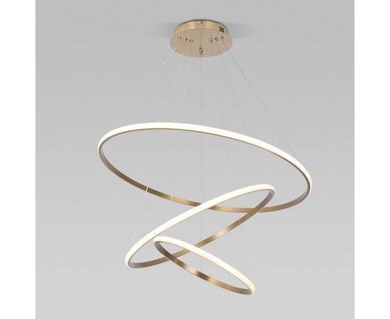 Подвесной светодиодный светильник Eurosvet Collars 90264/3 латунь, изображение 2