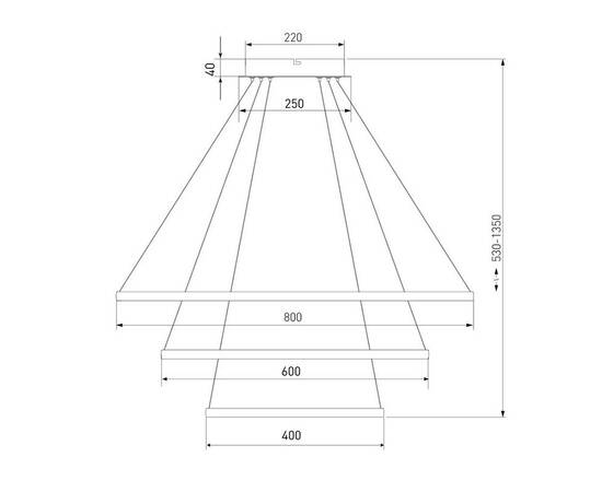 Подвесной светодиодный светильник Eurosvet Collars 90264/3 латунь, изображение 3
