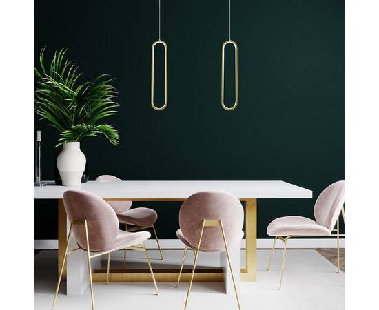 Подвесной светодиодный светильник Eurosvet Spire 90269/1 черный/золото, изображение 3