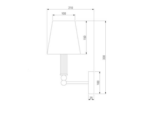 Бра Eurosvet Conso 60145/1 латунь, изображение 4