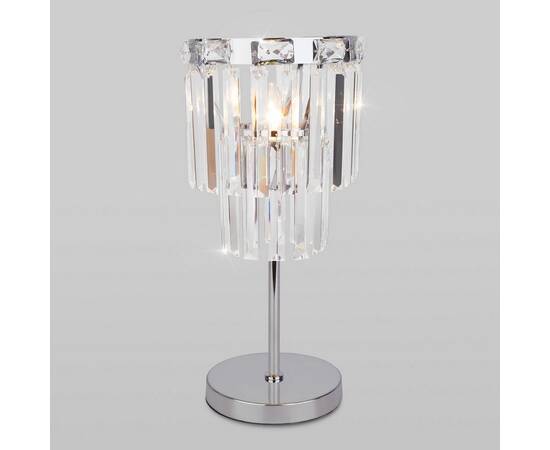 Настольная лампа Eurosvet Elegante 01136/1 хром/прозрачный хрусталь Strotskis