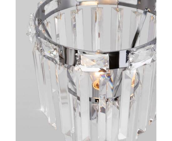 Настольная лампа Eurosvet Elegante 01136/1 хром/прозрачный хрусталь Strotskis, изображение 2