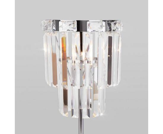 Настольная лампа Eurosvet Elegante 01136/1 хром/прозрачный хрусталь Strotskis, изображение 3