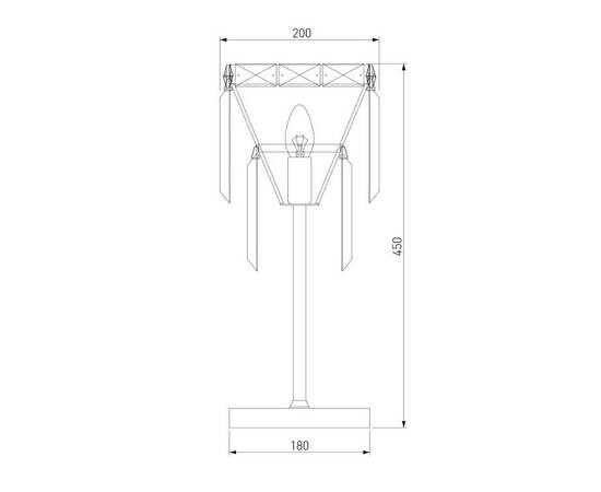 Настольная лампа Eurosvet Elegante 01136/1 хром/прозрачный хрусталь Strotskis, изображение 4