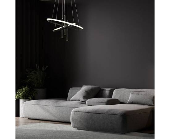 Подвесной светодиодный светильник Eurosvet Stroke 90270/3 черный, изображение 3