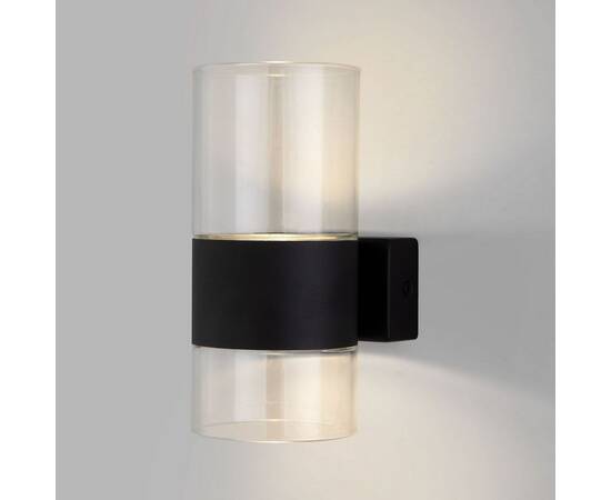 Настенный светодиодный светильник Eurosvet Watford 40021/1 LED чёрный/прозрачный