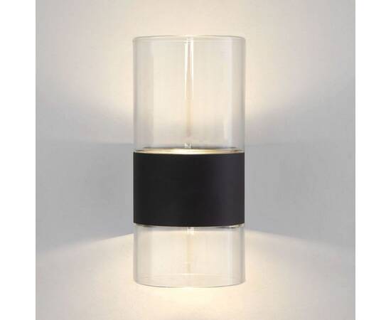 Настенный светодиодный светильник Eurosvet Watford 40021/1 LED чёрный/прозрачный, изображение 3