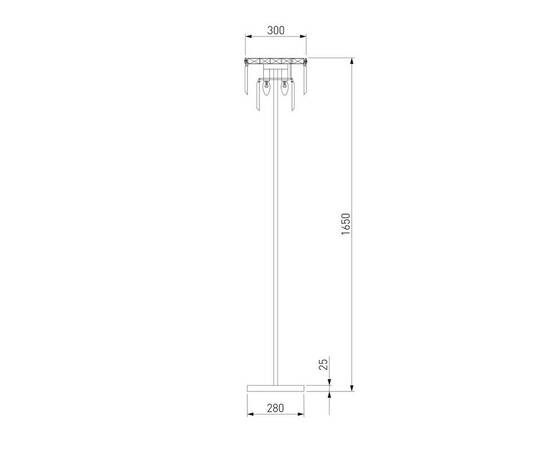 Торшер Eurosvet Elegante 01137/3 хром/прозрачный хрусталь Strotskis, изображение 4