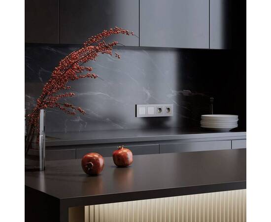Рамка на 4 поста Werkel Slab серебро матовый W0042965 4690389193545, изображение 2