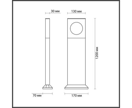 Уличный светодиодный светильник Odeon Light Nature Como 6653/10GA, изображение 6