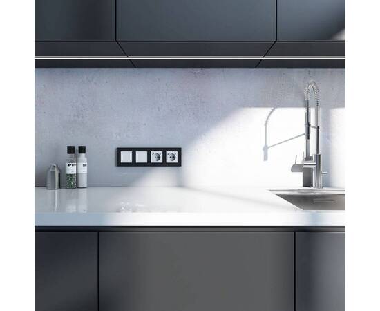 Рамка на 4 поста Werkel Slab черный матовый W0042908 4690389193477, изображение 2