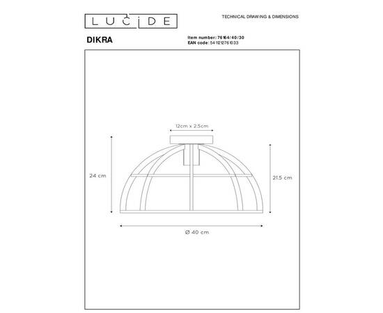 Потолочный светильник Lucide Dikra 76164/40/30, изображение 2