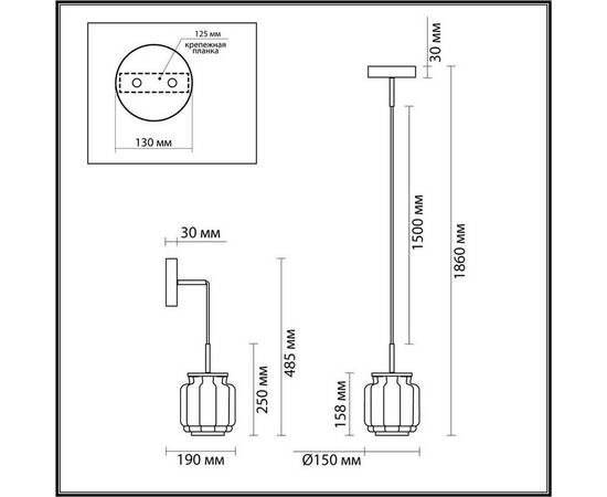 Подвесной светодиодный светильник Odeon Light Exclusive Hightech Jam 5408/5L, изображение 7
