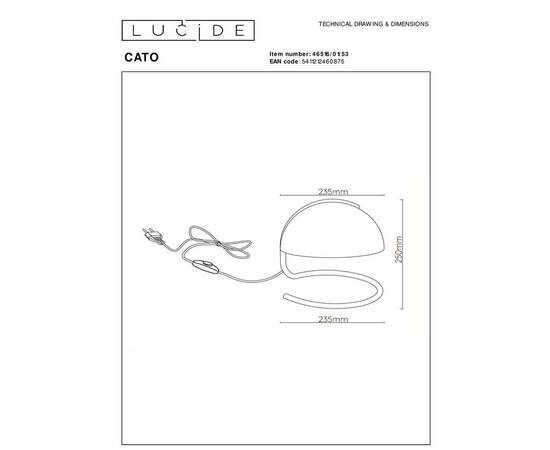 Настольная лампа Lucide Cato 46516/01/53, изображение 2