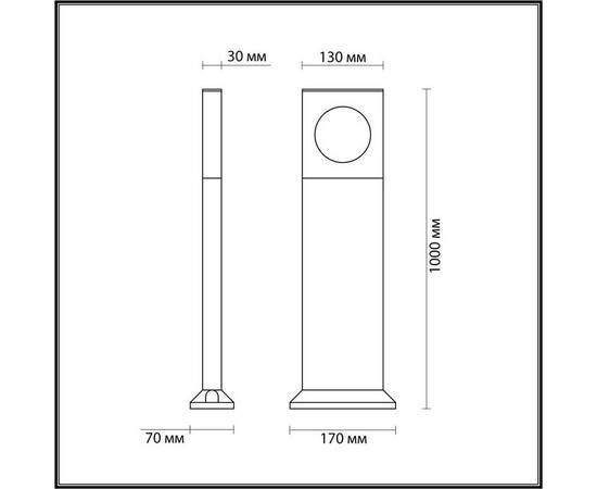 Уличный светодиодный светильник Odeon Light Nature Como 6653/10GL, изображение 5