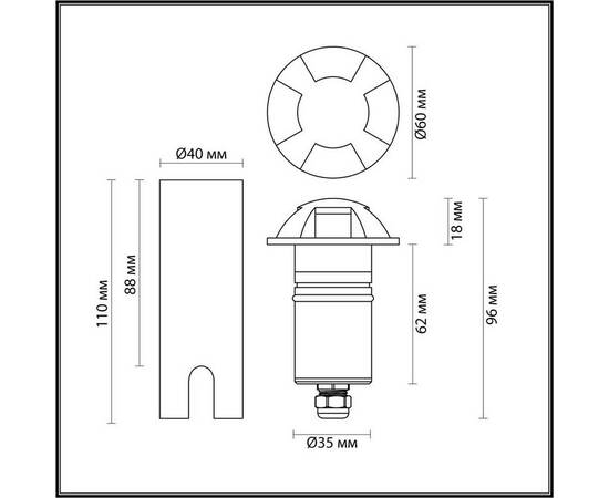 Ландшафтный светодиодный светильник Odeon Light Nature Wald 6662/3GL, изображение 4