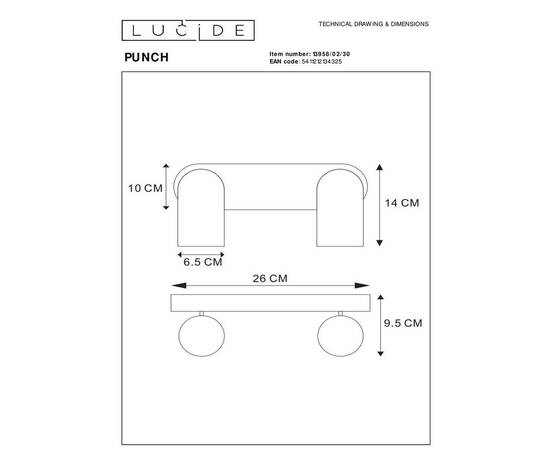 Спот Lucide Punch 13958/02/30, изображение 2