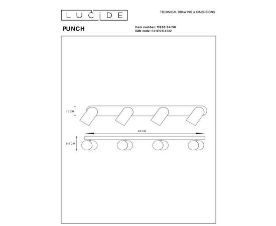Спот Lucide Punch 13958/04/30, изображение 2