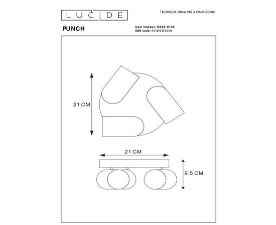 Спот Lucide Punch 13958/13/30, изображение 2