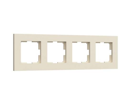 Рамка на 4 поста Werkel Slab айвори матовый W0042962 4690389193521