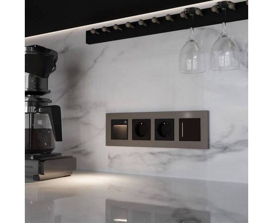 Рамка на 4 поста Werkel Slab бронза матовый W0042963 4690389193538, изображение 3