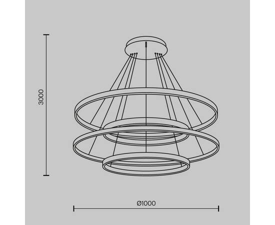 Подвесной светодиодный светильник Maytoni Rim MOD058PL-L174BSK, изображение 6