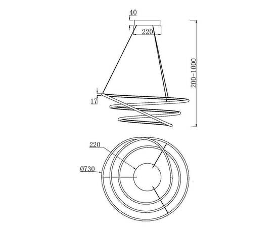 Подвесной светодиодный светильник Maytoni Nola MOD100PL-L88BSK1, изображение 6