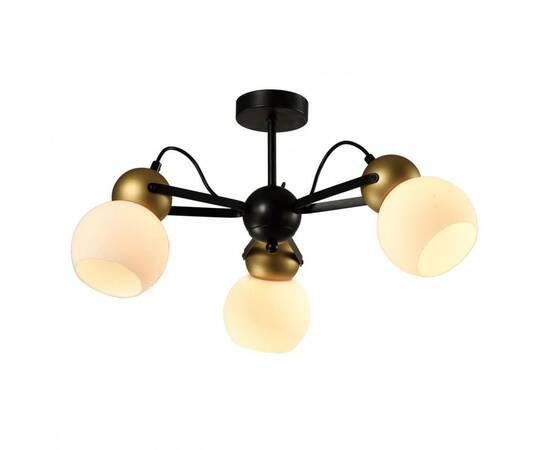 Потолочная люстра IMEX Cleo MD.22438-3-S-BK+GD