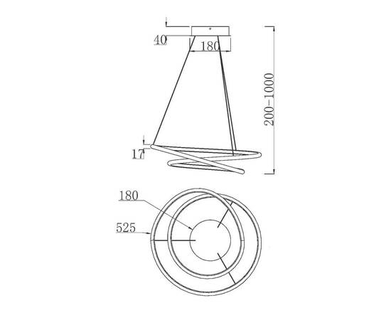 Подвесной светодиодный светильник Maytoni Nola MOD100PL-L47BSK1, изображение 6