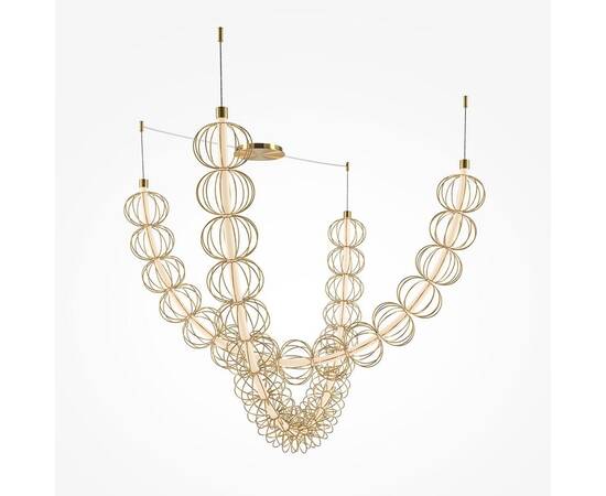 Подвесной светодиодный светильник Maytoni Golden Cage MOD216PL-L55G3K, изображение 4