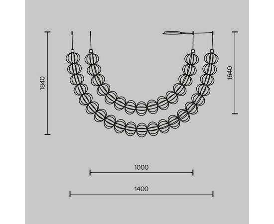 Подвесной светодиодный светильник Maytoni Golden Cage MOD216PL-L55G3K, изображение 6