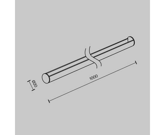 Опорный стержень Maytoni Technical Parity 1м TRA130SR-1B, изображение 2