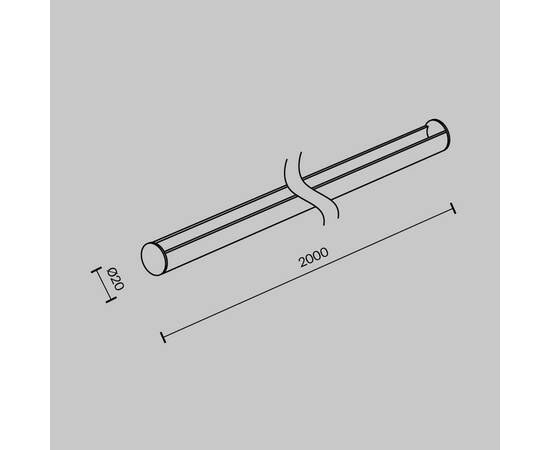 Опорный стержень Maytoni Technical Parity 2м TRA130SR-2B, изображение 2