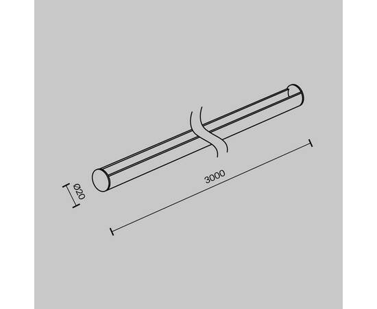 Опорный стержень Maytoni Technical Parity 3м TRA130SR-3B, изображение 2