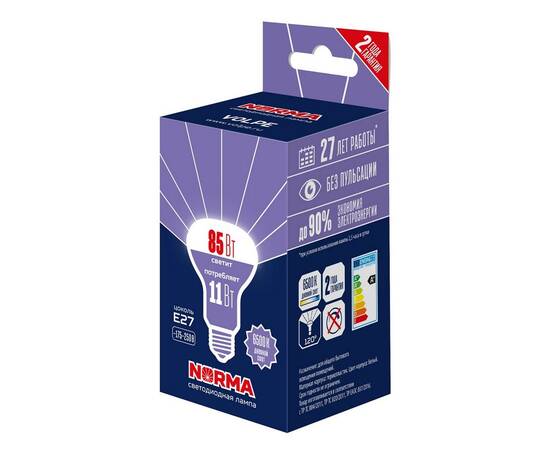 Лампа светодиодная Volpe E27 11W 6500K матовая LED-R63-11W/6500K/E27/FR/NR UL-00010999