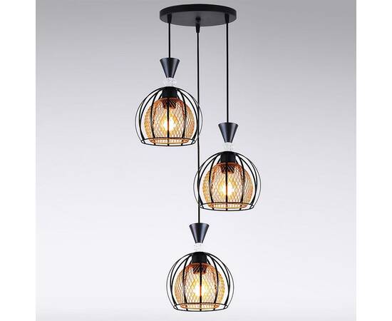 Подвесная люстра Reluce 03061-0.9-03 BK+GOLD, изображение 3