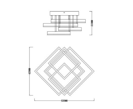 Потолочный светодиодный светильник Escada Union 10229/4LED Black, изображение 2