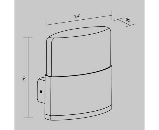 Уличный настенный светодиодный светильник Maytoni Rom O442WL-L12GF3K1, изображение 2
