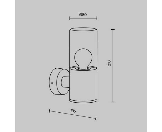 Уличный настенный светильник Maytoni Amas O432WL-01GF, изображение 2