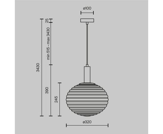 Подвесной светильник Maytoni Reels MOD268PL-01B, изображение 2