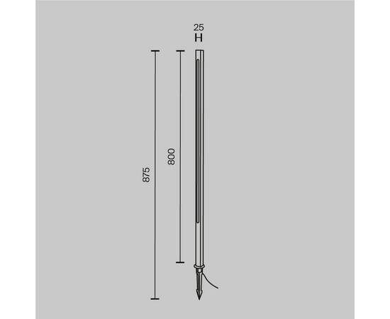 Ландшафтный светодиодный светильник Maytoni Pole O440FL-L12GF3K, изображение 2