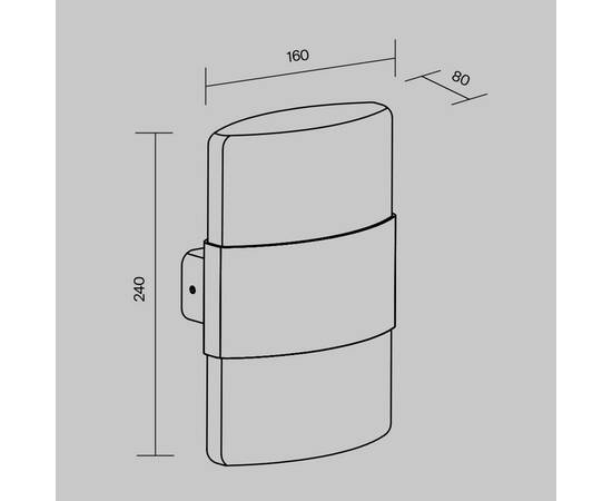 Уличный настенный светодиодный светильник Maytoni Rom O442WL-L12GF3K, изображение 2