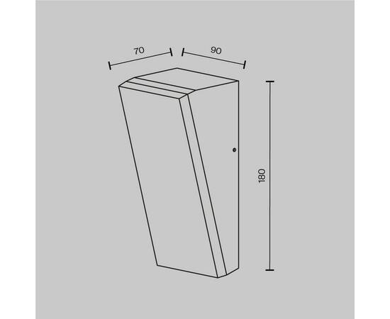 Уличный настенный светодиодный светильник Maytoni Brick O436WL-L10GF3K1, изображение 2