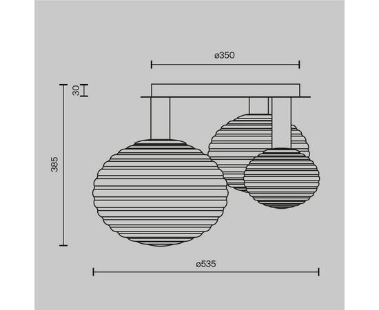 Потолочная люстра Maytoni Reels MOD268CL-03B, изображение 2