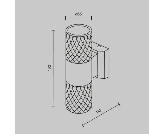 Уличный настенный светильник Maytoni Bowery O583WL-02W, изображение 2